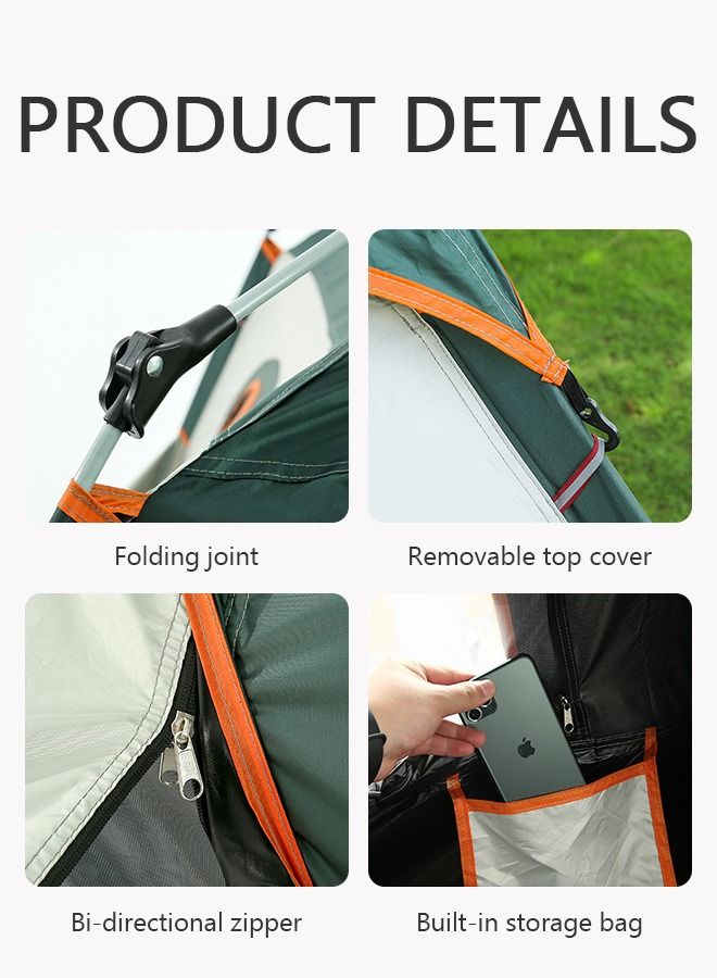 Pop up Outdoor Camping Tent  with Caring Bag Automatic Lightweight Waterproof for Hiking or Beach-Dark Green