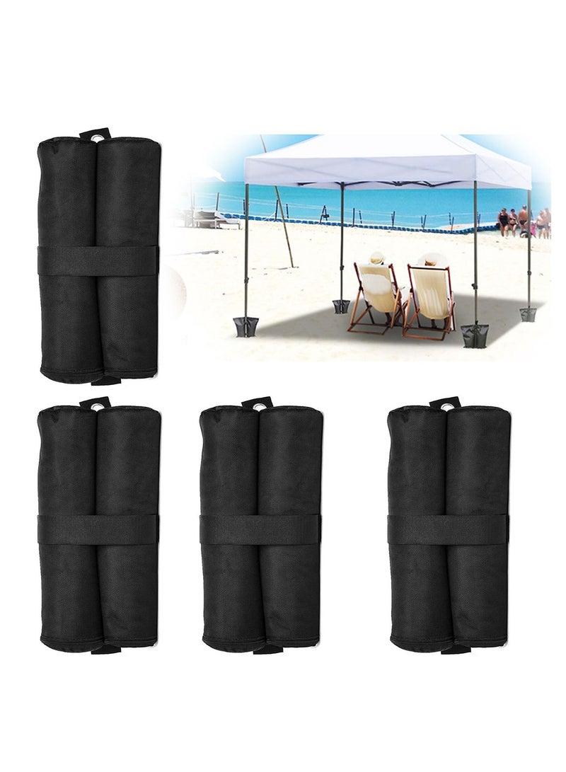 4 Pack Gazebo Weights Bags, Sandbag Weight 1680D Heavy Duty Sand Bags with Buckle, Tent for Pop up Canopy Sun Shades, Umbrella, Trampolines Feet Bag
