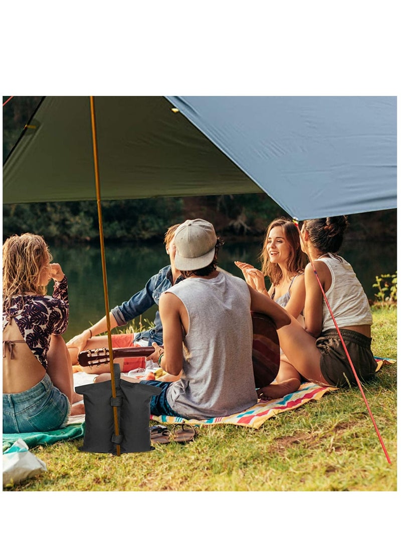 4 Pack Gazebo Weights Bags, Sandbag Weight 1680D Heavy Duty Sand Bags with Buckle, Tent for Pop up Canopy Sun Shades, Umbrella, Trampolines Feet Bag