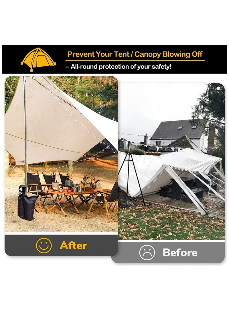 4 Pack Gazebo Weights Bags, Sandbag Weight 1680D Heavy Duty Sand Bags with Buckle, Tent for Pop up Canopy Sun Shades, Umbrella, Trampolines Feet Bag