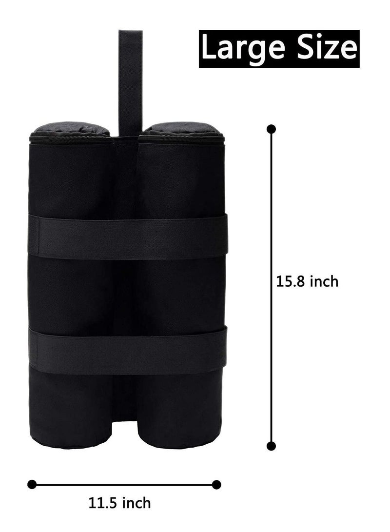 4 Pack Gazebo Weights Bags, Sandbag Weight 1680D Heavy Duty Sand Bags with Buckle, Tent for Pop up Canopy Sun Shades, Umbrella, Trampolines Feet Bag