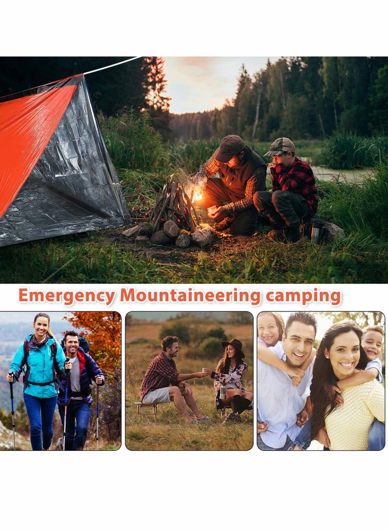 Emergency Tent, 2 Set Survival Emergency Shelter, 2 Person, Resistant and Ultra Lightweight Life Tent