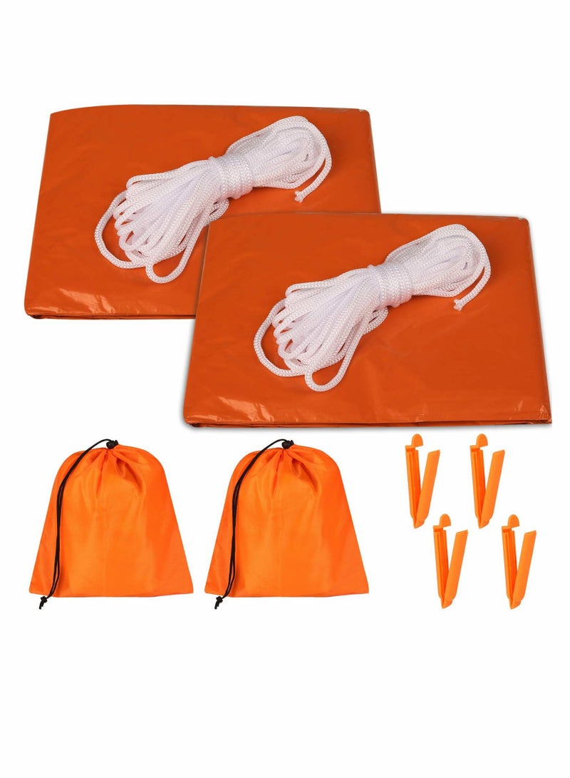 Emergency Tent, 2 Set Survival Emergency Shelter, 2 Person, Resistant and Ultra Lightweight Life Tent