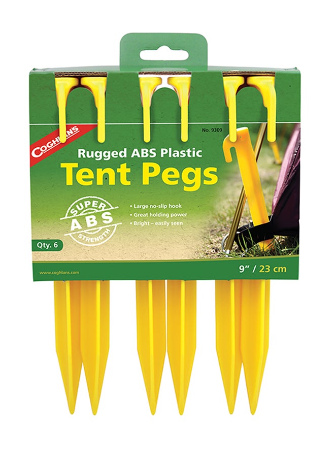 Pack Of 6 ABS Tent Pegs 9inch