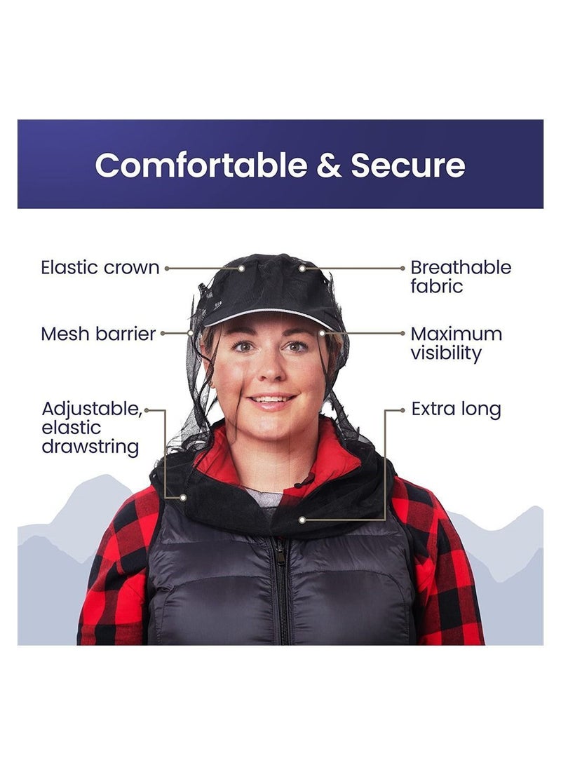 4pcs High Quality Mosquito Net Insect Mask, Soft and Durable Fly for Camping Hiking Fishing Outdoor Activities