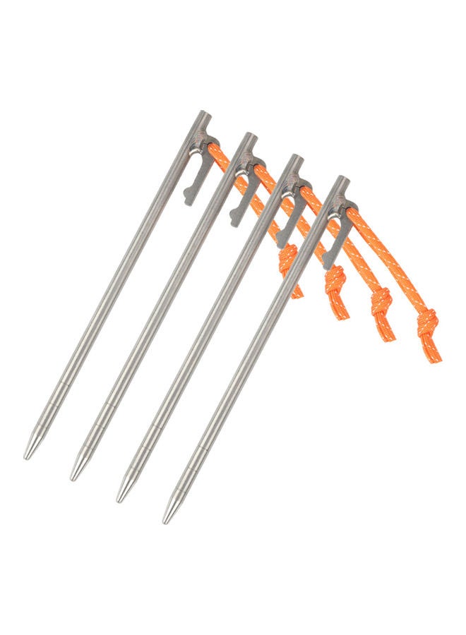 4-Piece Lightweight Tent Pegs With Reflective Rope