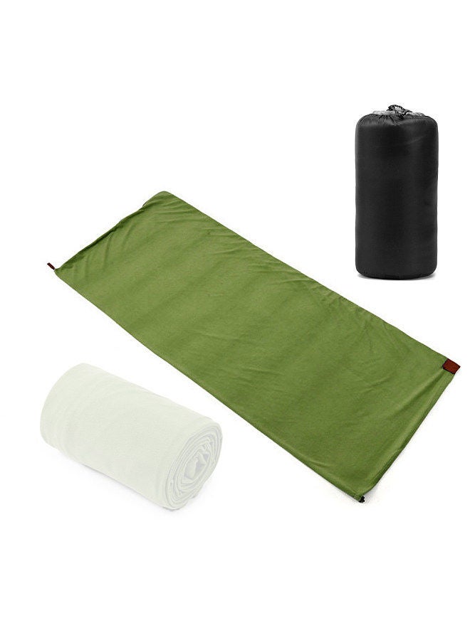 Outdoor Sleeping Bags Portable Emergency Sleeping Bag Light-weight Fleece Sleeping Bag for Camping Travel Hiking Green
