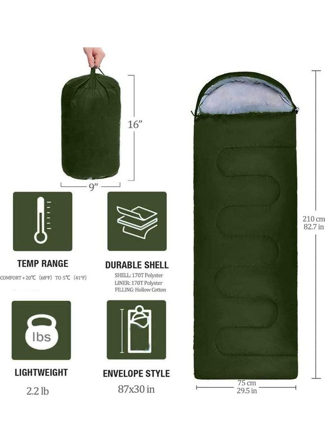 Lightweight Cotton Sleeping Bag For Camping 180x75x10cm