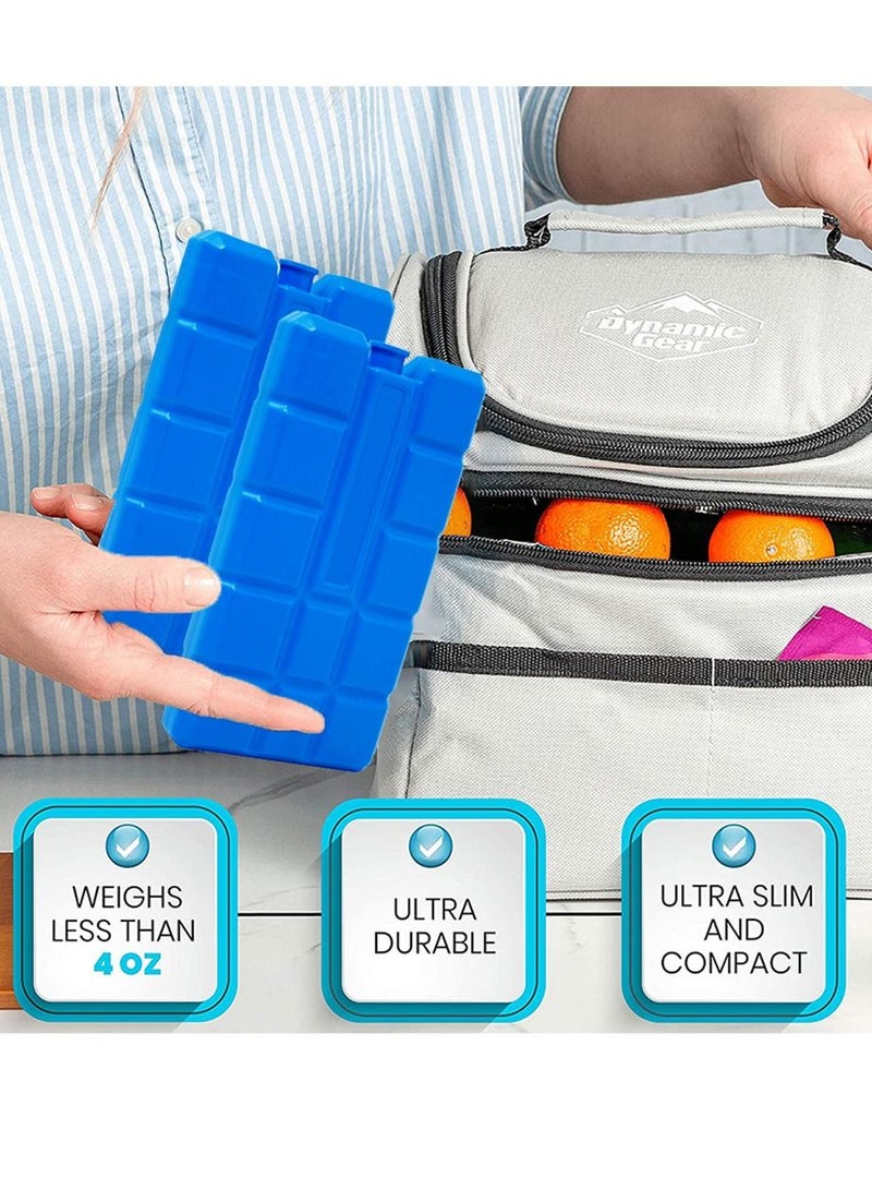 Reusable Ice Packs for Lunch Boxes or Coolers Ice Pack Bricks Freezer Blocks Freezer Packs (Pack of 2)