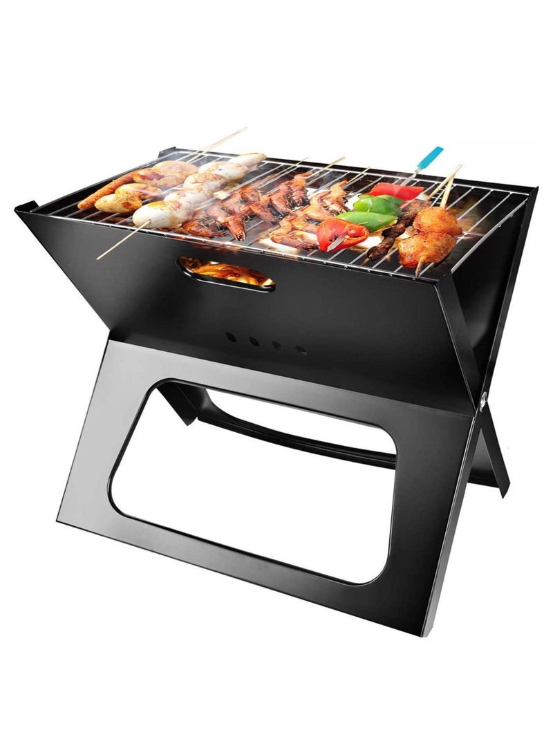 Folding Charcoal Barbecue Grill BBQ Portable Thicken X-type Carbon Mini Grill Vertical Household Outdoor Oven Camp Grills