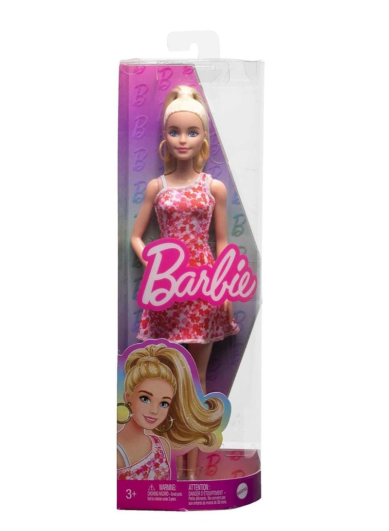 Barbie Fashionista Doll - Pink Floral Dress