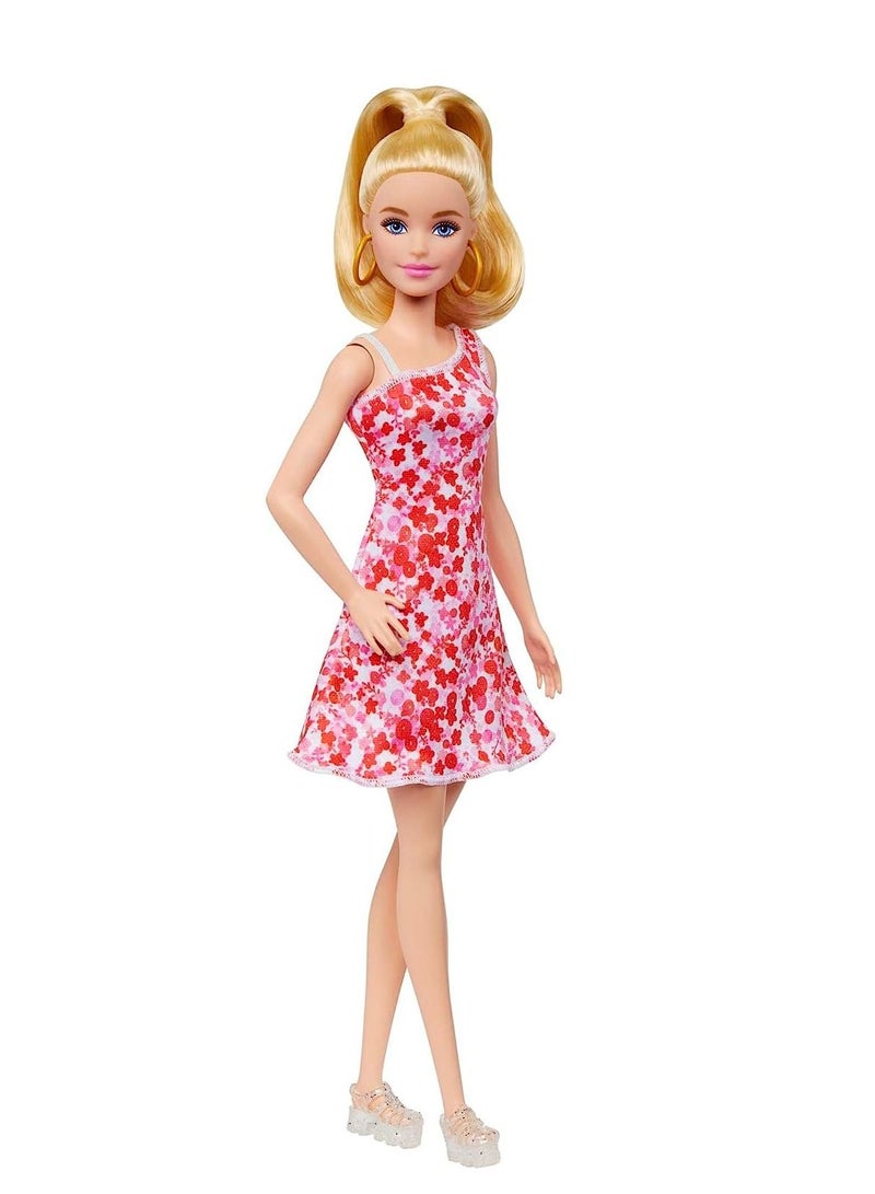 Barbie Fashionista Doll - Pink Floral Dress