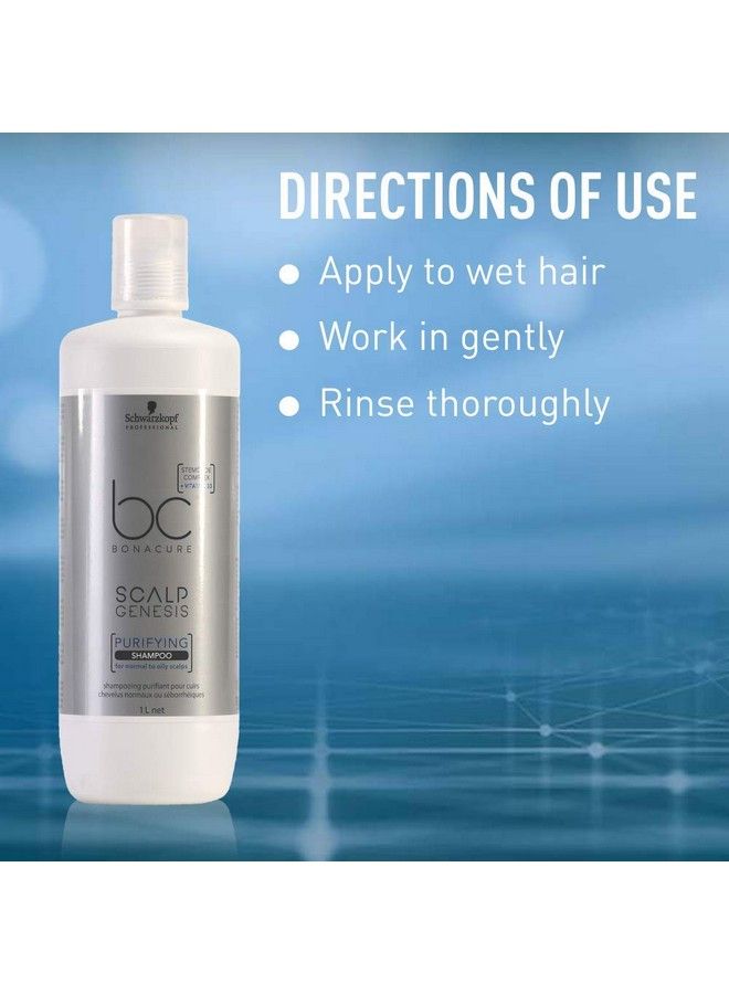 Bonacure Scalp Genesis Shampoo Purify With Stemcode Complextm And Vitamin B3 Derivate ; For Oily Scalps ; 1000 Ml