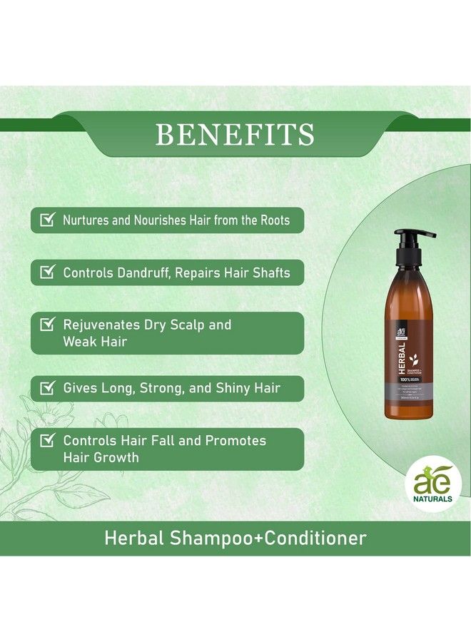 Herbal Herbal Shampoo With Conditioner 2 In 1 300Ml For Dry And Frizzy Hair Its Nurture And Nourish Hair From Roots And Controls Dandruff.