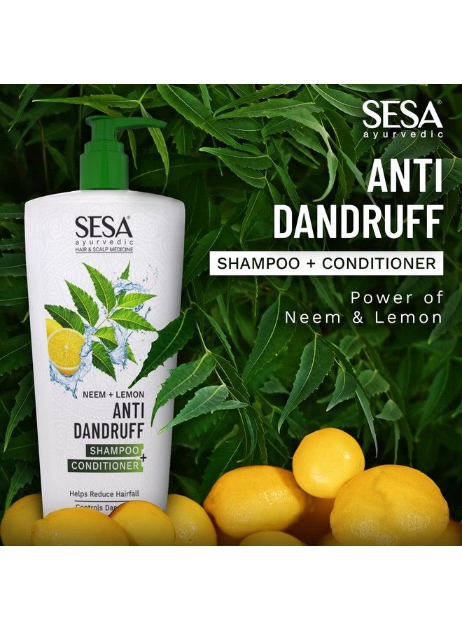 Ayurvedic Anti Dandruff Shampoo 500Ml ; Neem + Lemon ; Helps Reduce Hairfall ; Controls Dandruff