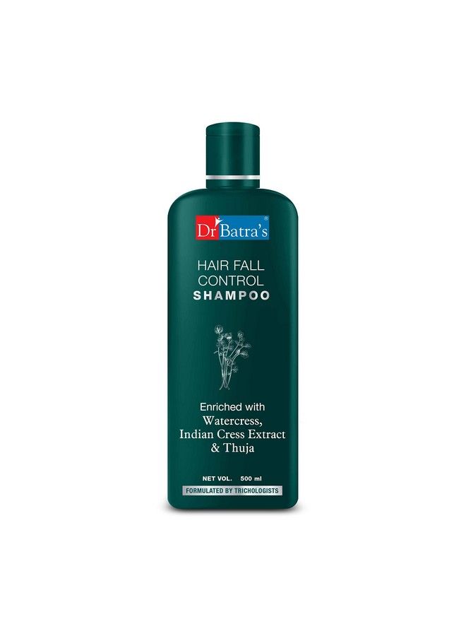 Hair Fall Control Shampoo Enriched With Watercress Indian Cress Extract And Thuja Anti Hair Fall Shampoo For Both Men & Women (500Ml Pack Of 1)