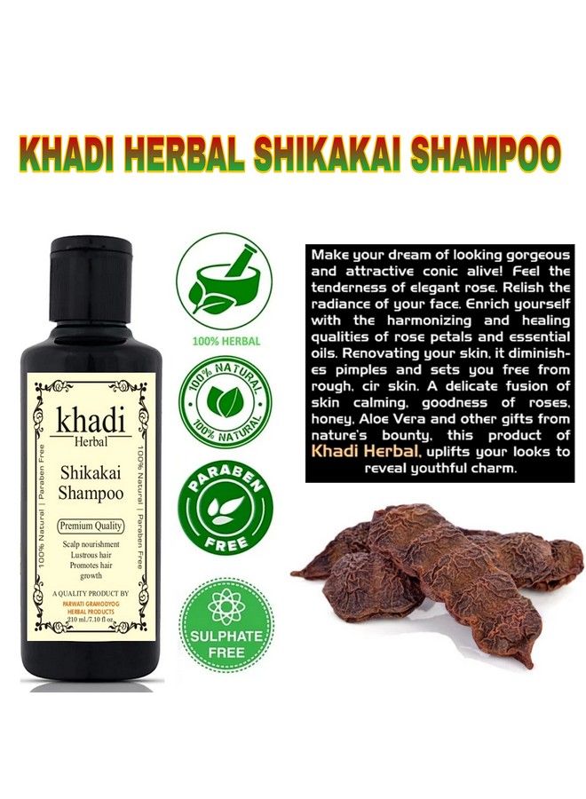 Shikakai Shampoo For Shining Hair Antidandruff Strong And Long Hair Black Color (420Ml)