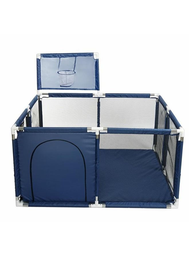 Large Toddler Foldable Safety Baby Playpen with Basketball Hoop