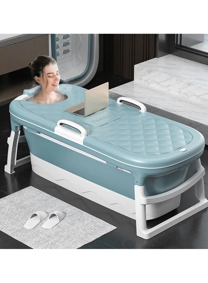 Portable foldable bathtub blue color
