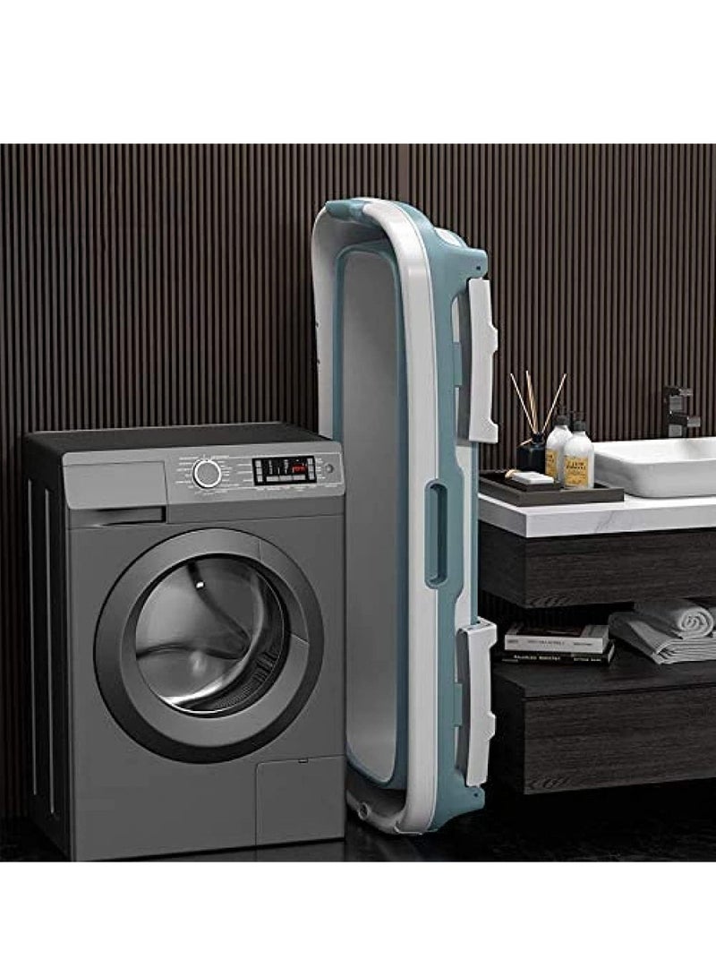 Portable foldable bathtub blue color