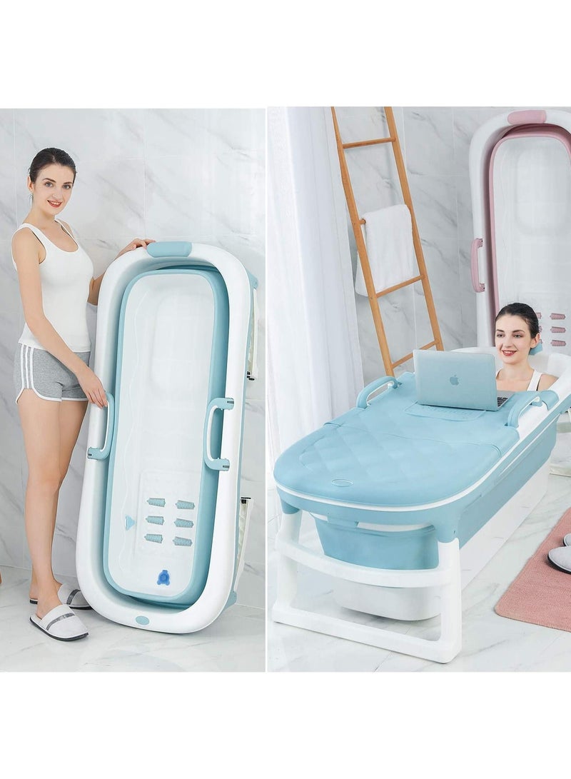 Portable foldable bathtub blue color