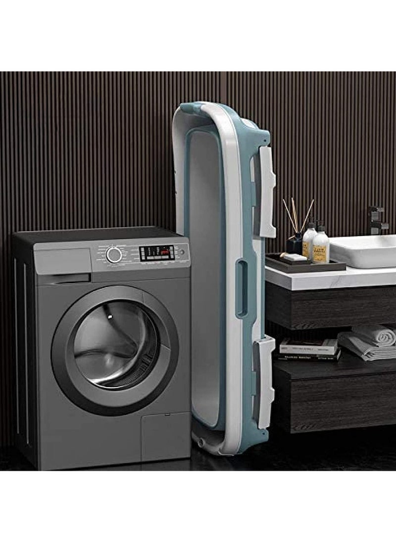 Portable Bathtub Large Capacity Bath Laundry Storage Portable Pet Bathtub Bathroom Bucket Silicone Basket