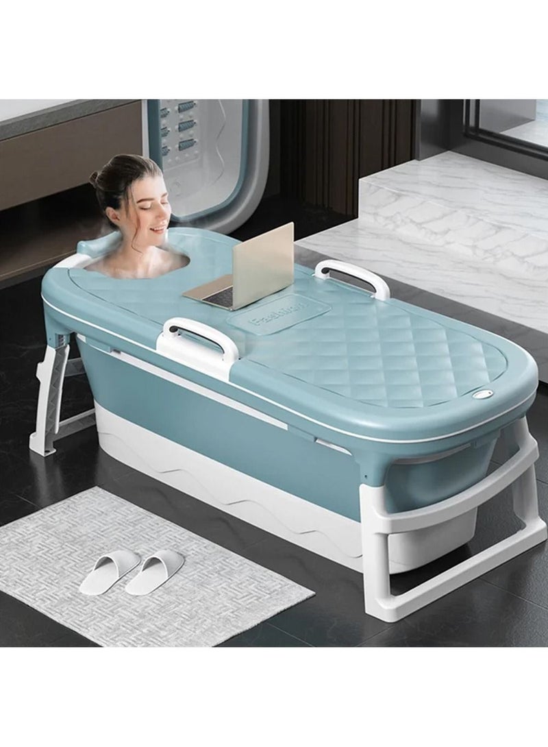 Portable Bathtub Large Capacity Bath Laundry Storage Portable Pet Bathtub Bathroom Bucket Silicone Basket