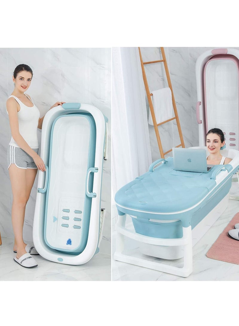 Portable Bathtub Large Capacity Bath Laundry Storage Portable Pet Bathtub Bathroom Bucket Silicone Basket