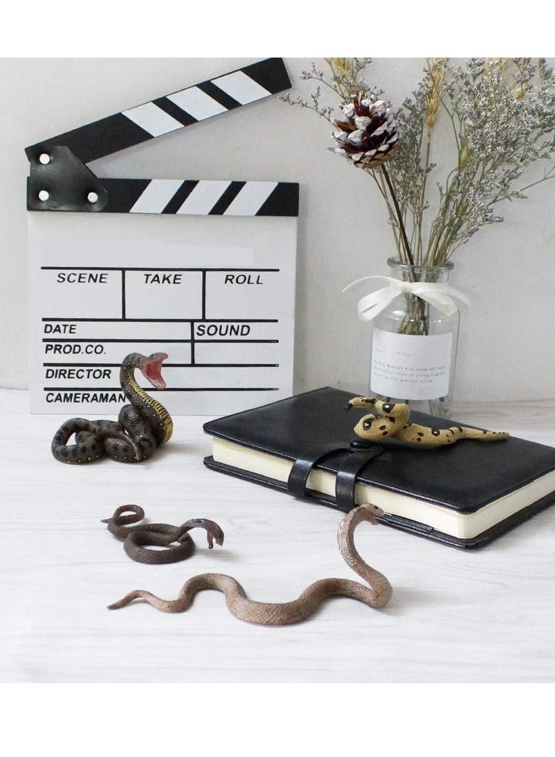 Realistic Wild Life, 4Pcs Action Model Lifelike Snake Toy Figurines Prank Props Stress Relif Toys Educational Toys Birthday Gift for Kids
