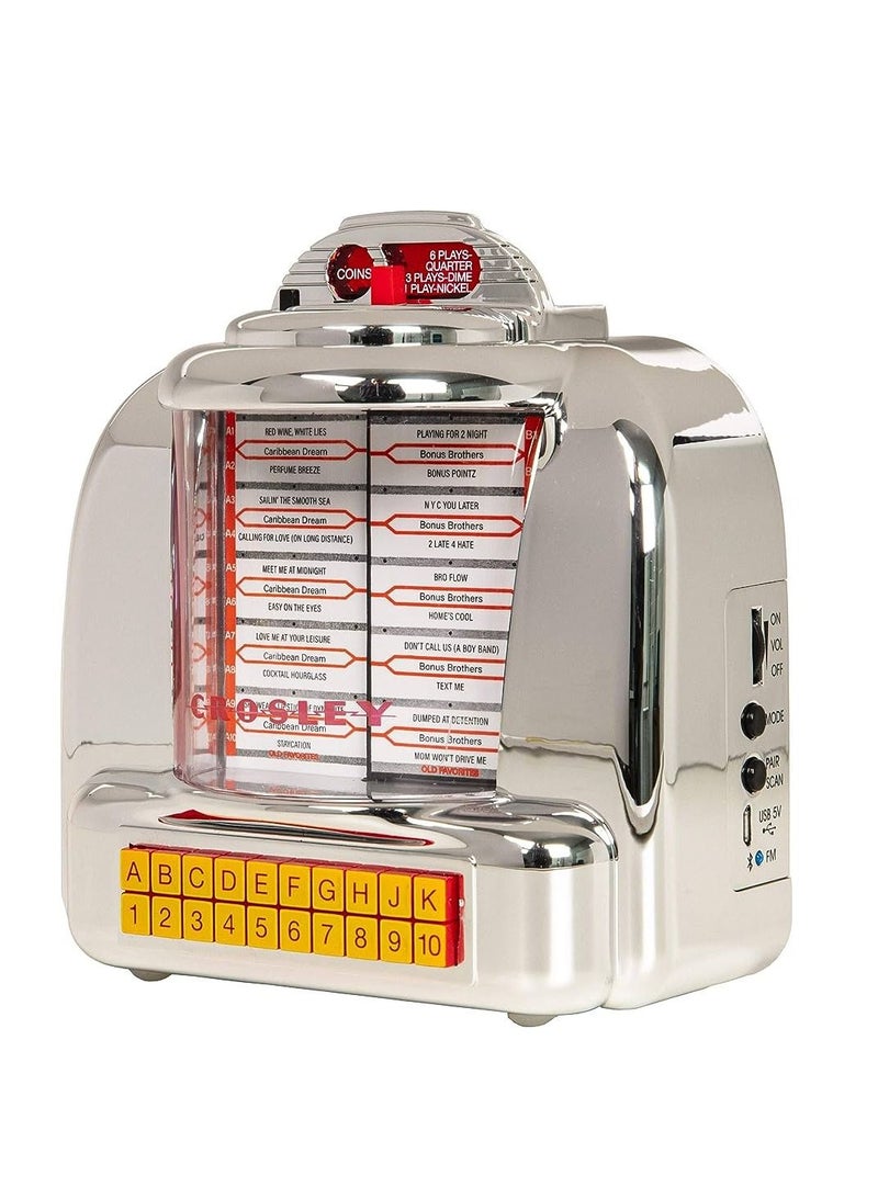 Crosley Diner Jukebox Tabletop Radio Silver