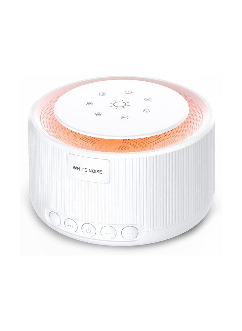 SYOSI Sleep Sound Machine, White Noise Machine with 30 Natural Soothing Sounds, 30 Level Volume Light 3 Timer Memory Function, Noise Machine Powered by AC or USB, for Adults, Baby and Kids