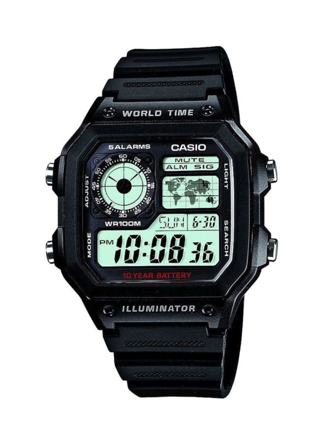 Boys' Classic Resin Digital Quartz Watch AE1200WH