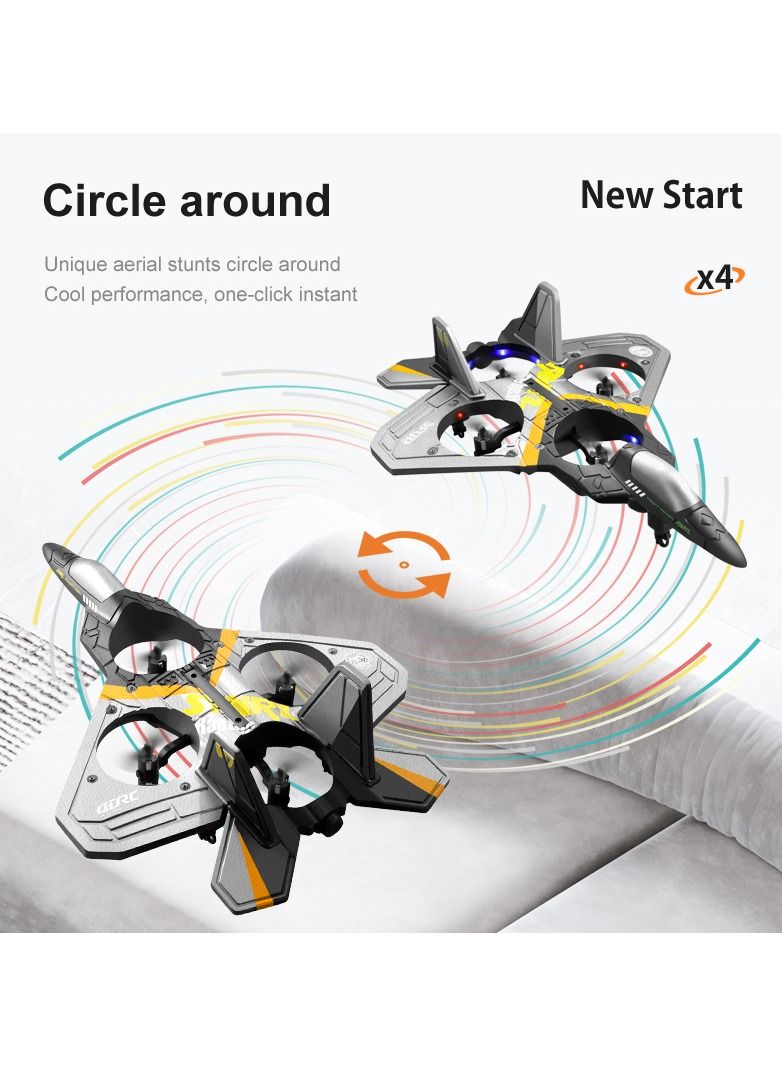 V17 Jet Fighter Stunt Remote Control Airplane 2.4GHz Remote Plane with 360°Stunt Spin Remote