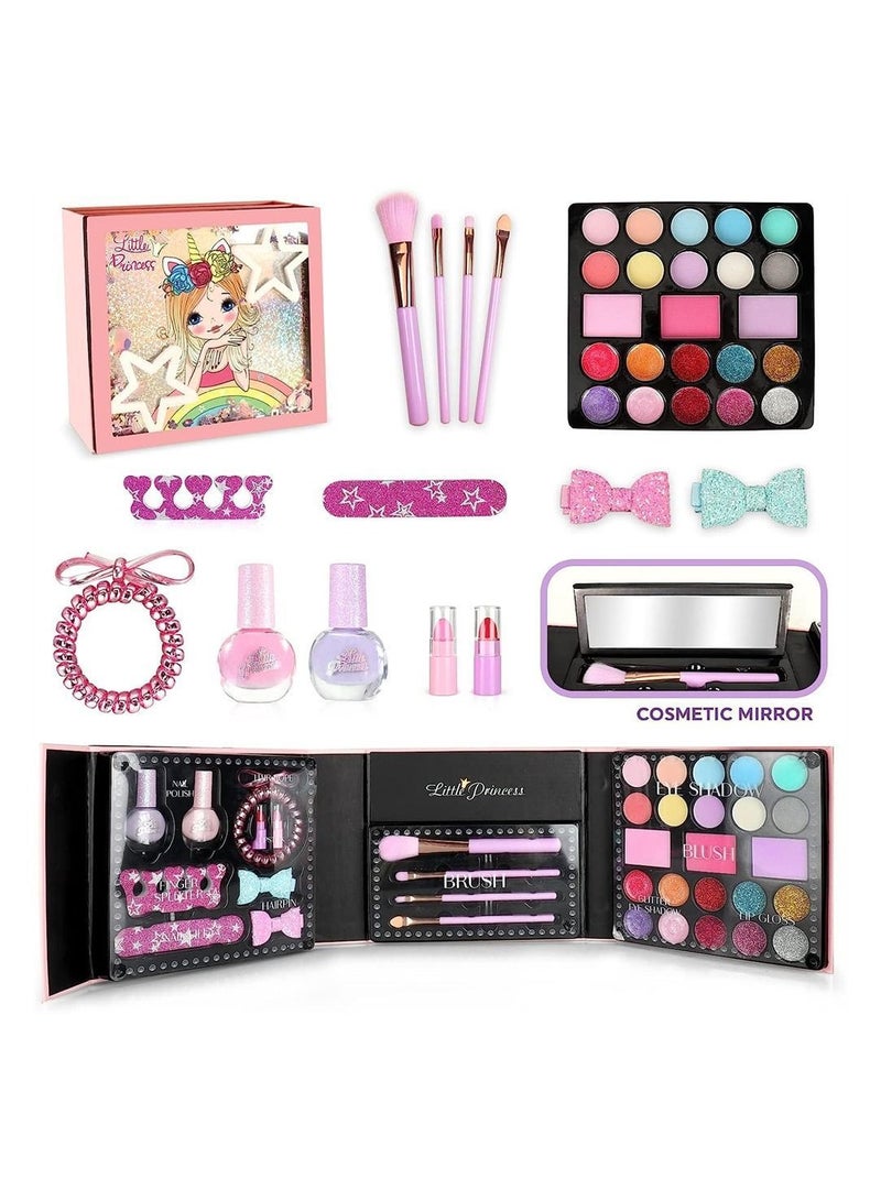 Kids Makeup Kit for Girl, Washable Toys Little Girls, Real Make Up Set, Princess Play Dress Up, Birthday Gifts Kid Girls Children 5+ Years Old