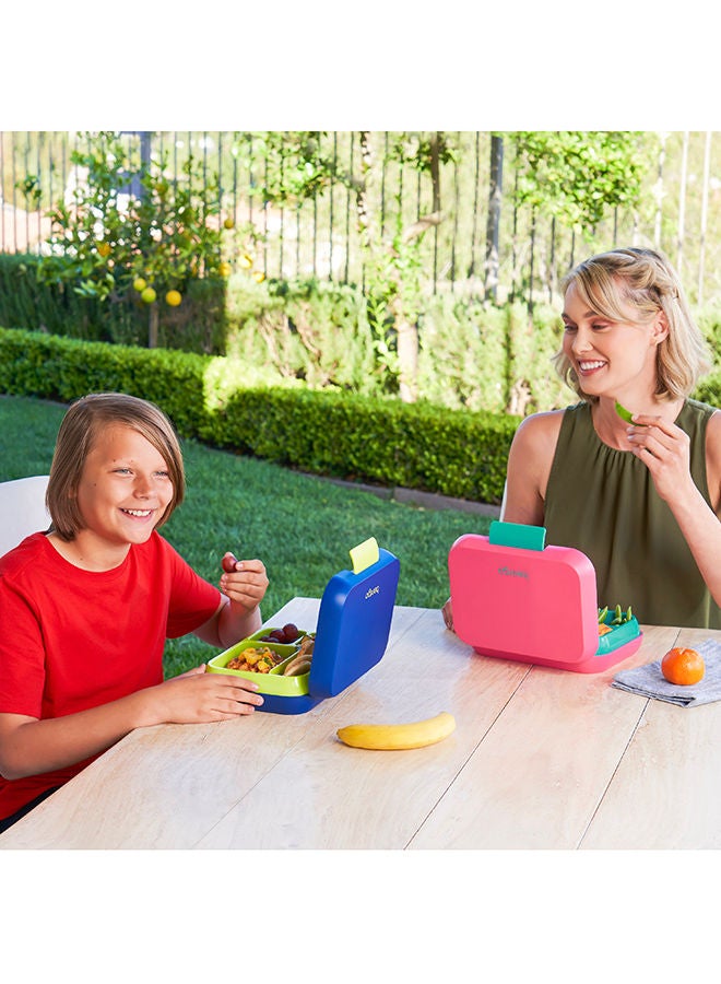 Pop Lunchbox - Removable Divider - Bright Coral/Teal