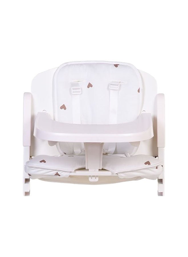 Cushion For Evosit High Chair, 100% Oekotex Cotton Jersey, Jersey Hearts