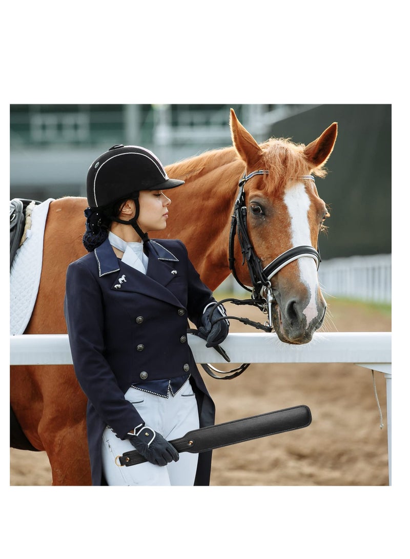 Riding Crop for Horses, Durable Leather Paddle 18'' Lightweight Equestrian Crops