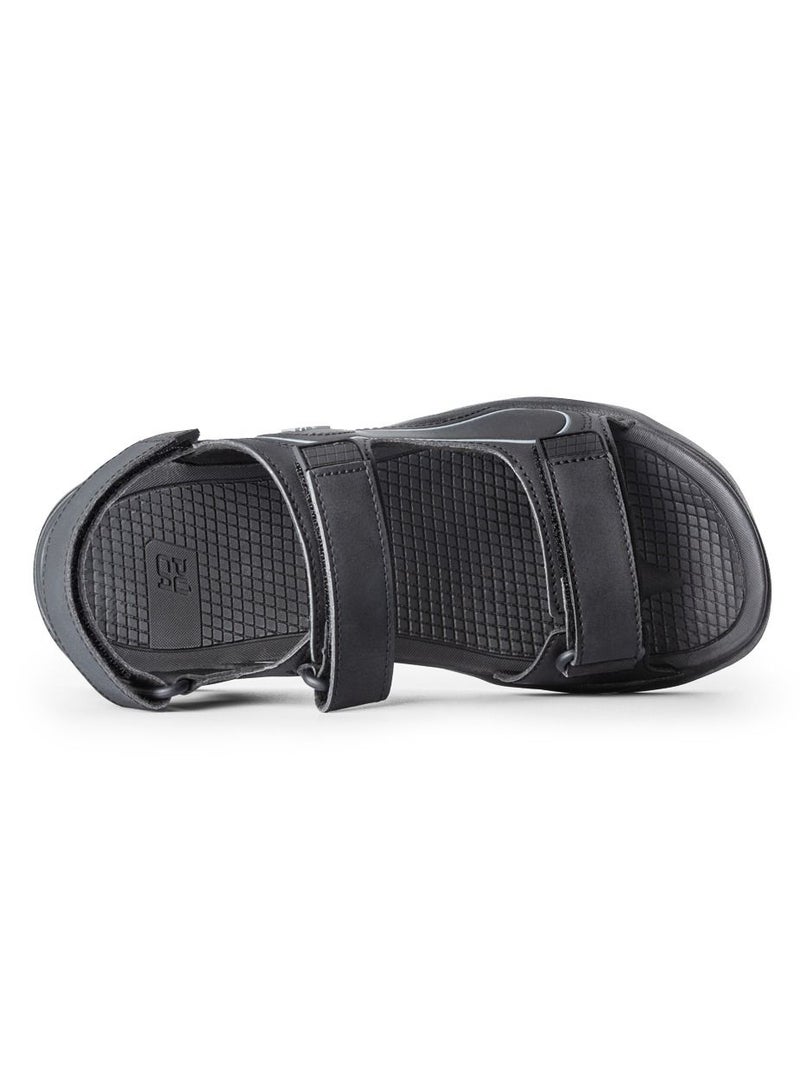 PUCA Sandals For Men | Comfortable Men's Sandals| Phylon Outsole | Anti-Skid | Velcro | Gripper Black