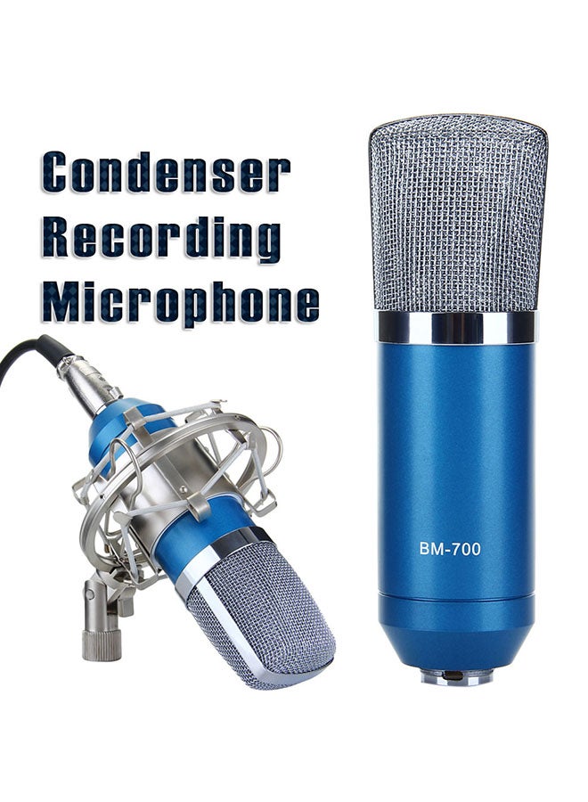 BM-700 Condenser Microphone With Shock Mount BM-700 Blue