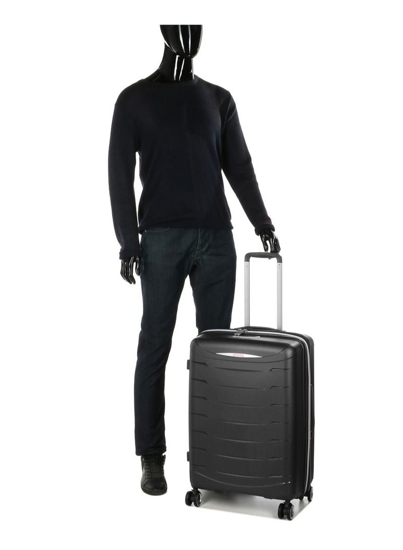 Furano 2 PP Hard Expandable Suitcase Luggage Trolley 66 cm Medium Charcoal