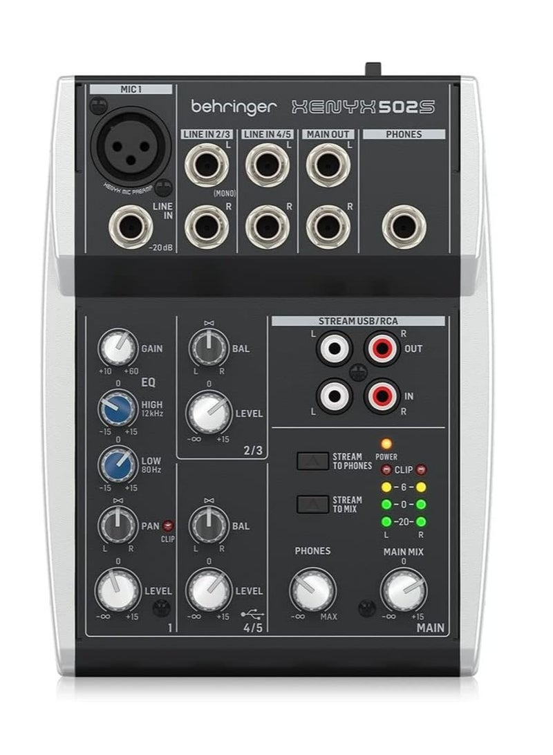 Behringer USB Streaming Interface Mixer XENYX 502S