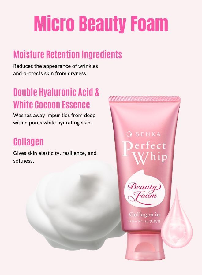 Sengan Senka Perfect Whip Foam Cleanser Collagen in 120g