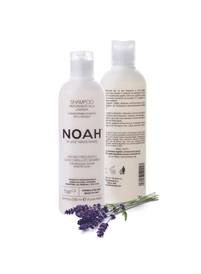 Hair - 1.3 Strengthening Lavender Shampoo with Rosemary Oil - Natural Daily, Organic, Strengthening, Sulphate and Cruelty Free, Eco Friendly, Vegan Shampoo with Essential Oils - 8.5 fl.oz