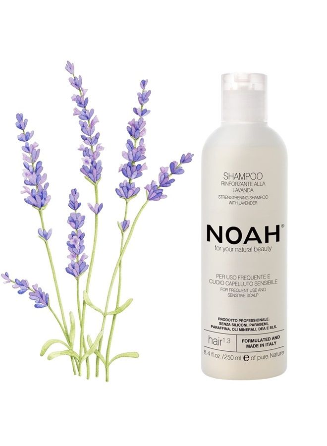 Hair - 1.3 Strengthening Lavender Shampoo with Rosemary Oil - Natural Daily, Organic, Strengthening, Sulphate and Cruelty Free, Eco Friendly, Vegan Shampoo with Essential Oils - 8.5 fl.oz