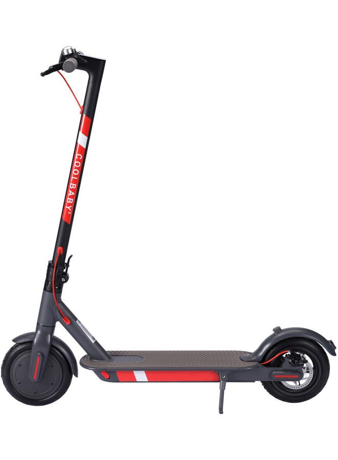 Electric Scooter Foldable with Fixed Digital Speedometer and Bag grey