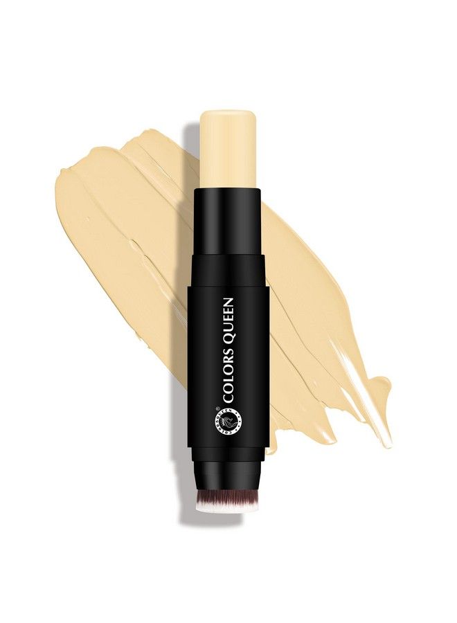 Fix & Blend Matte Foundation Stick ; Full Coverage Foundation For Face Makeup With Natural Matte Finish ; Waterproof Foundation With Inbuilt Blending Brush (Vanilla Latte 12G)