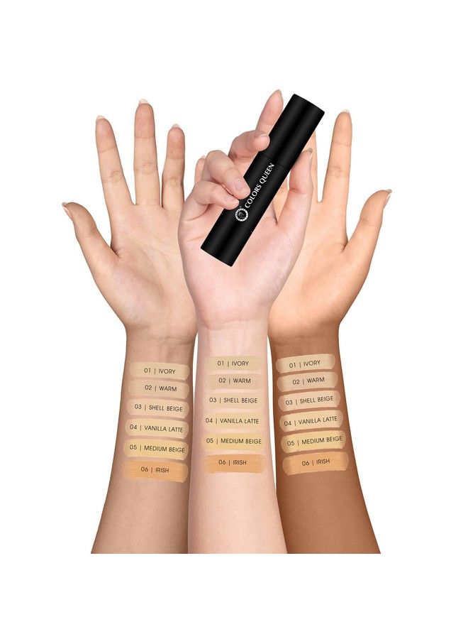 Fix & Blend Matte Foundation Stick ; Full Coverage Foundation For Face Makeup With Natural Matte Finish ; Waterproof Foundation With Inbuilt Blending Brush (Vanilla Latte 12G)