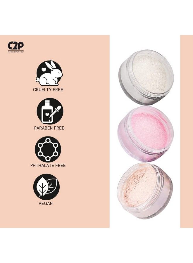 C2P Professional Make Up Hd Luxury Luminous Shimmer Powder Loose Highlighter For Glam Makeup Finish And Party Look (Fairest 03 13 Grams)