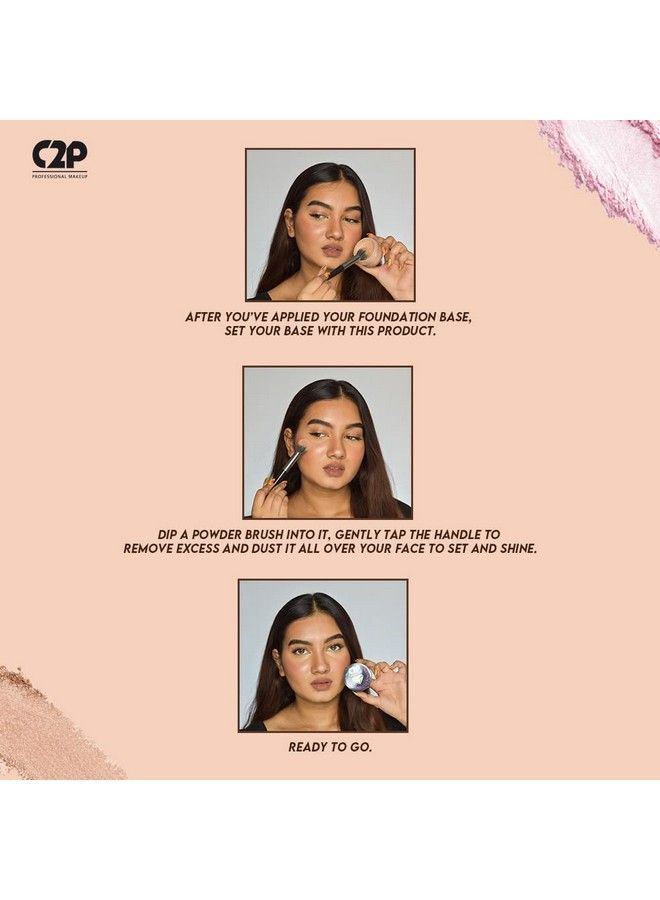 C2P Professional Make Up Hd Luxury Luminous Shimmer Powder Loose Highlighter For Glam Makeup Finish And Party Look (Fairest 03 13 Grams)