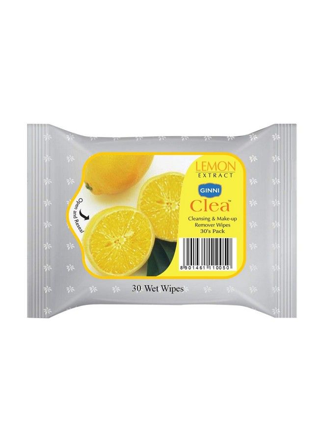 Clea Cleansing Makeup Remover Wipes (Pack Of 8) (30 Wipes Per Pack) (Lemon)